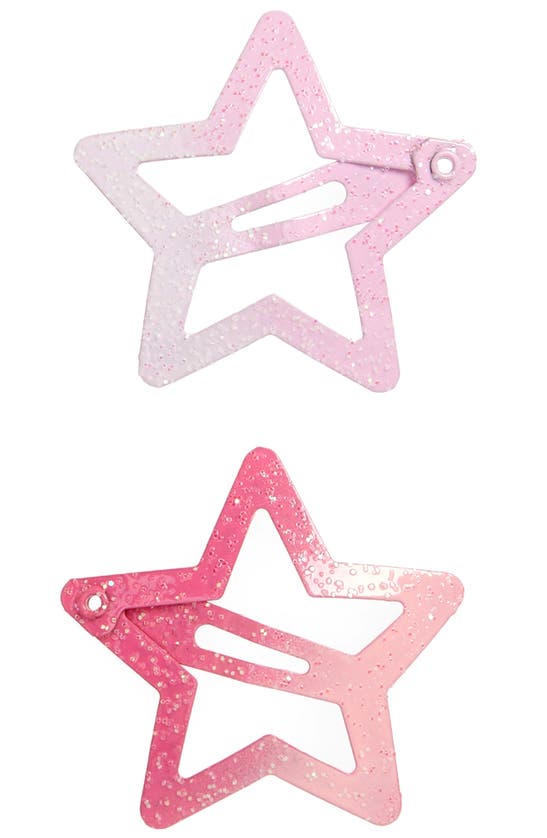 Shop Capelli New York Assorted 12-pack Star Snap Clips In Pink Multi