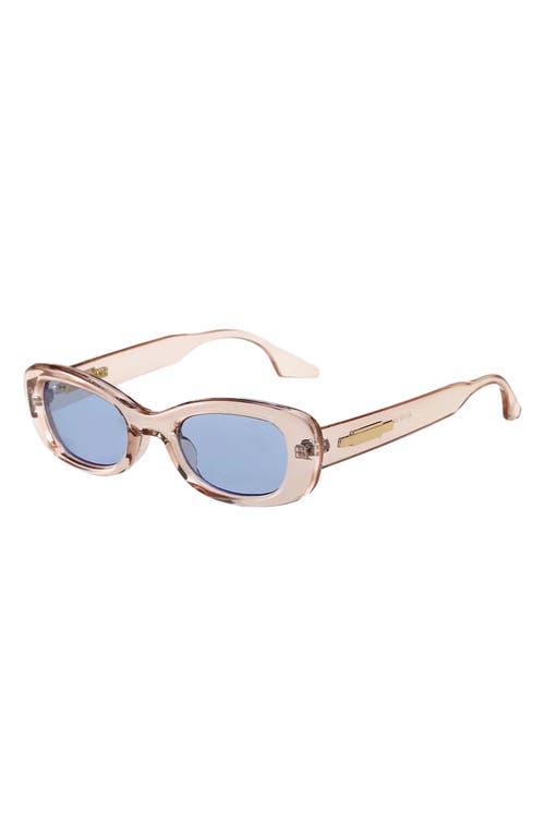 Fifth & Ninth Maxi 56mm Polarized Oval Sunglasses In Blush/sky