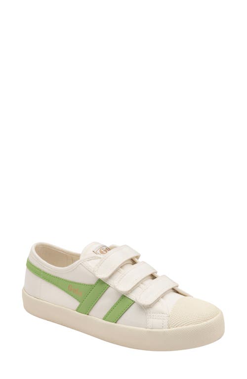 Coaster Low Top Sneaker in Off White/Patina Green