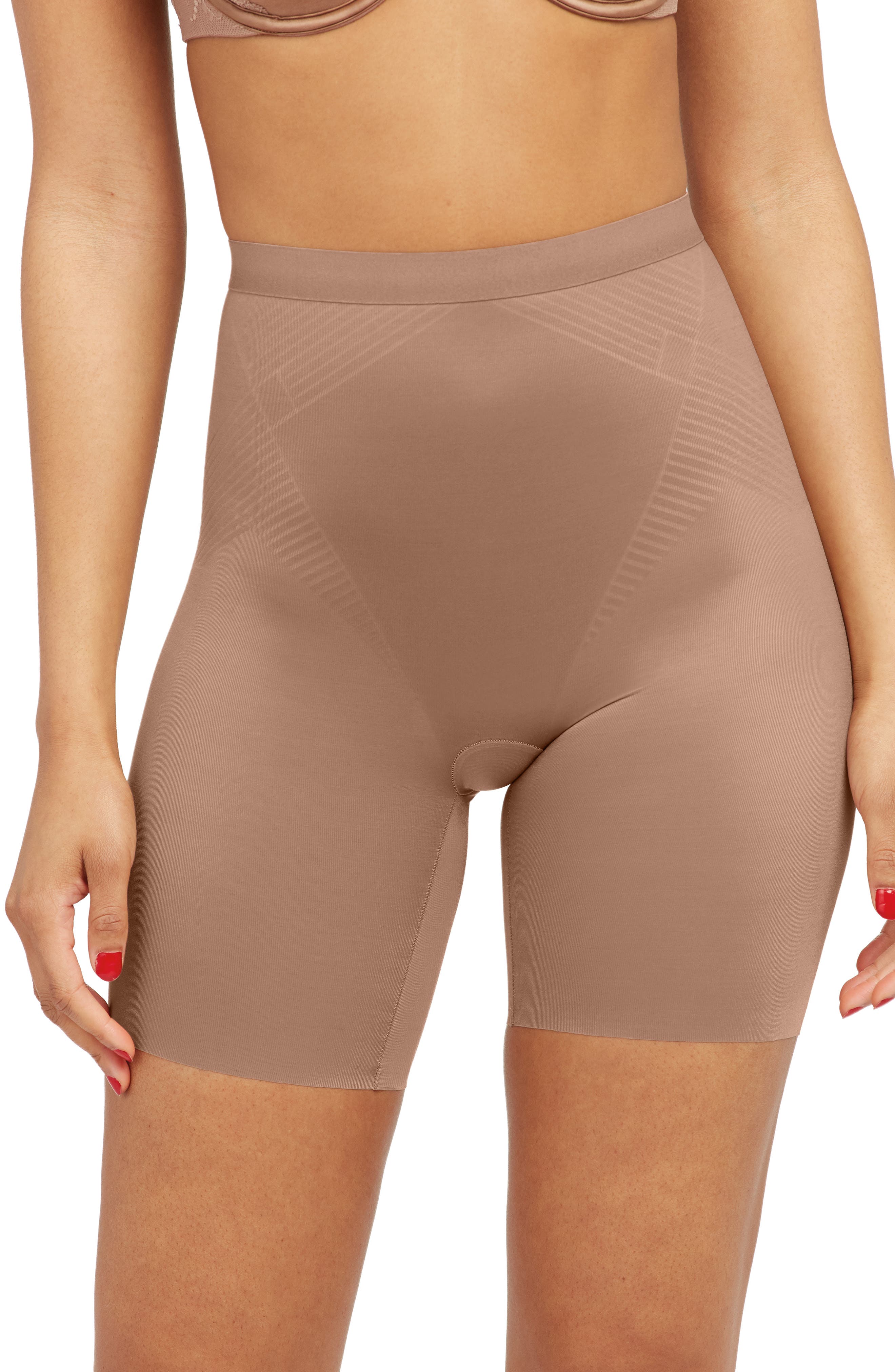 SPANXR SPANX(R) Thinstincts(R) 2.0 Mid Thigh Shorts in Cafe Au Lait at Nordstrom
