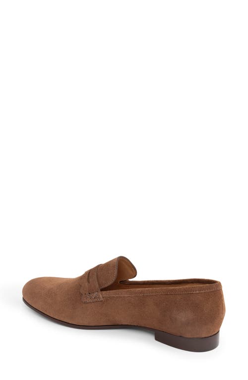 Patricia Green Blair Penny Loafer In Chocolate Suede