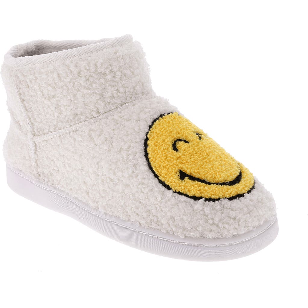 Mia Chill Smiley Genuine Shearling Bootie Slipper In Smile