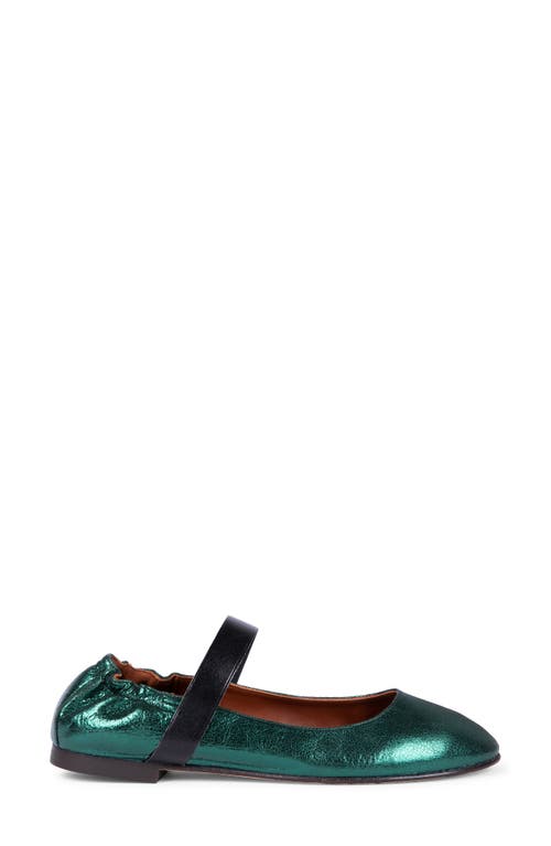 Penelope Chilvers Rock And Roll Mary Jane Flat In Emerald