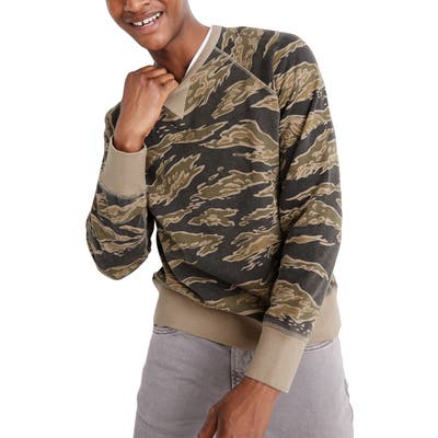 Madewell Camo Crewneck Sweatshirt, Brown
