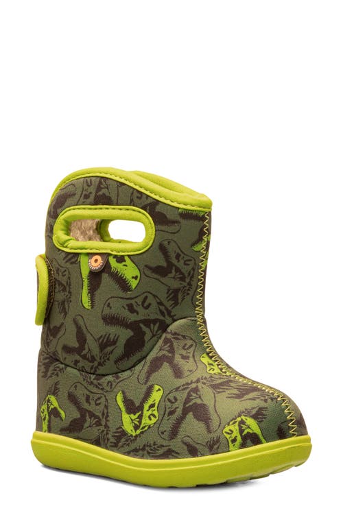 Baby Bogs II Cool Dino Insulated Waterproof Boot in Dark Green Multi at Nordstrom, Size 9 M