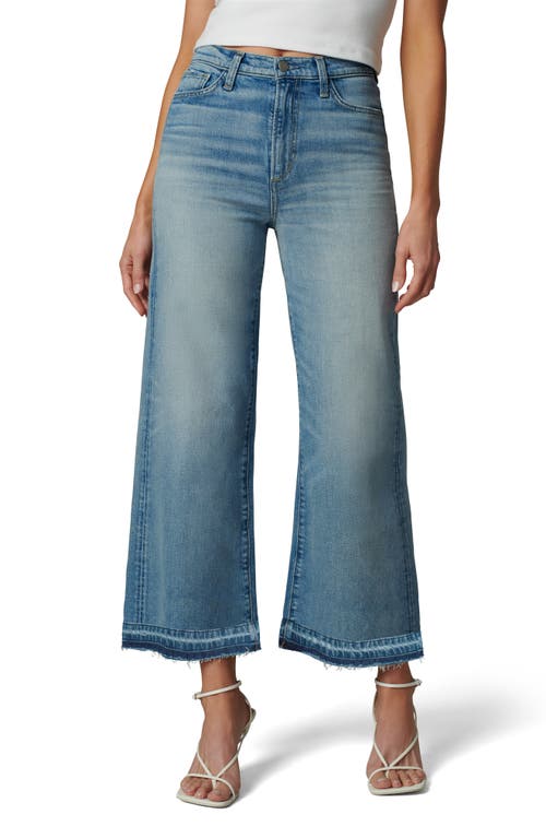 The Mia High Waist Release Hem Ankle Wide Leg Jeans in Psychedelic