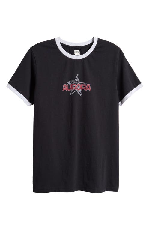 Bdg Urban Outfitters Aurora Ringer T-shirt In Black