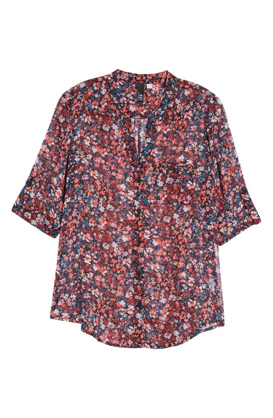 Kut From The Kloth Jasmine Top In Potenza-bk/ Red/