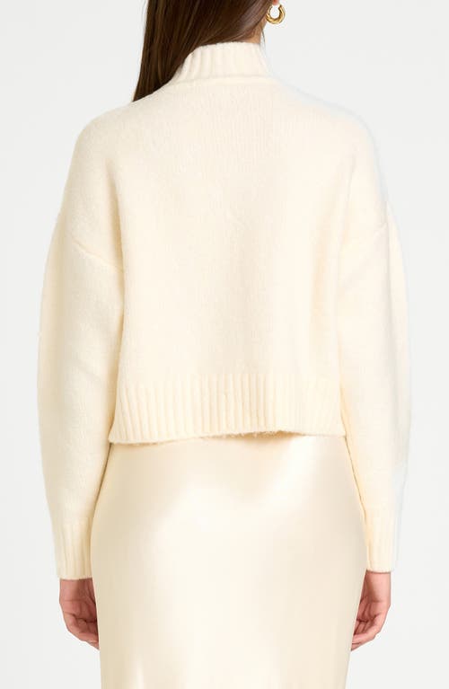 Shop Wayf Charlie Mock Neck Sweater In Ivory