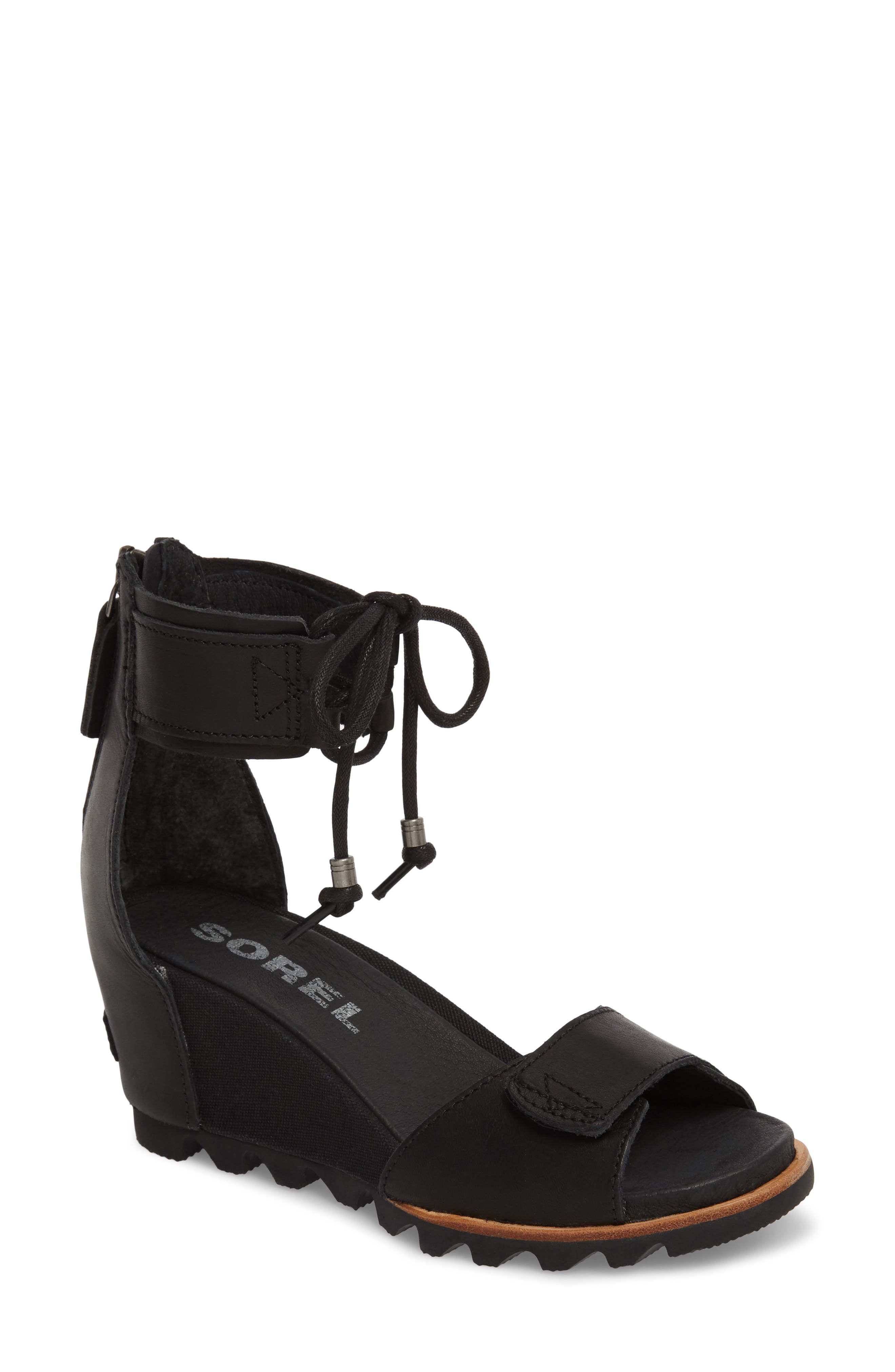 sorel joanie cuff wedge sandal