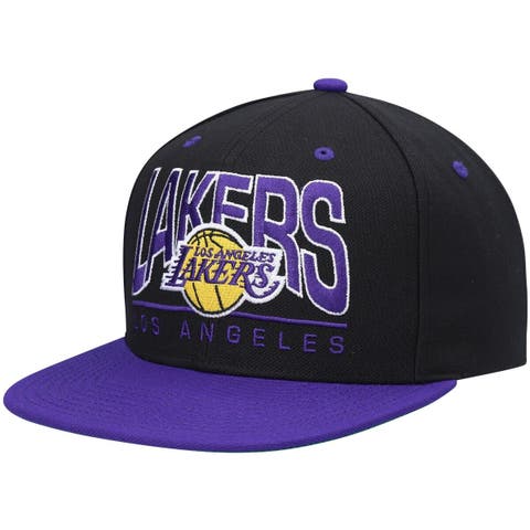 Men's Mitchell & Ness Purple Los Angeles Lakers The Grid Snapback Hat