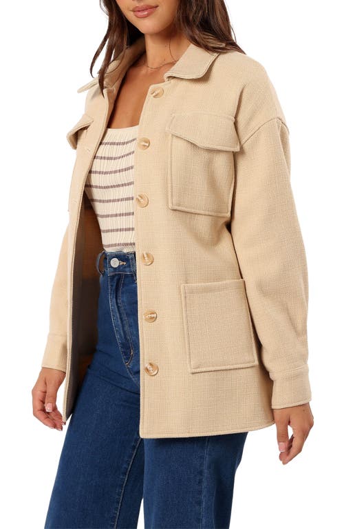 Petal And Pup Petal & Pup Arlow Shacket In Neutral