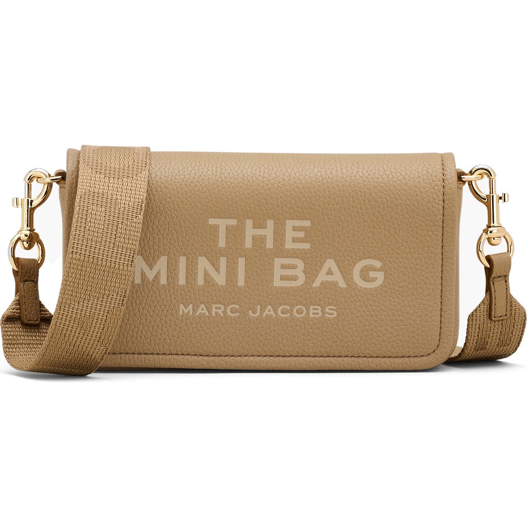 Marc Jacobs Brown Leather Shoulder Bag With Textured Finish In Brown
