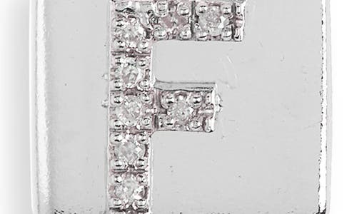 Meshmerise Diamond Padlock Initial Pendant Necklace In White-f