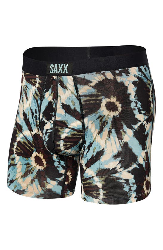 Saxx Vibe Super Soft Slim Fit Boxer Briefs In Earthy Tie Dye- Multi