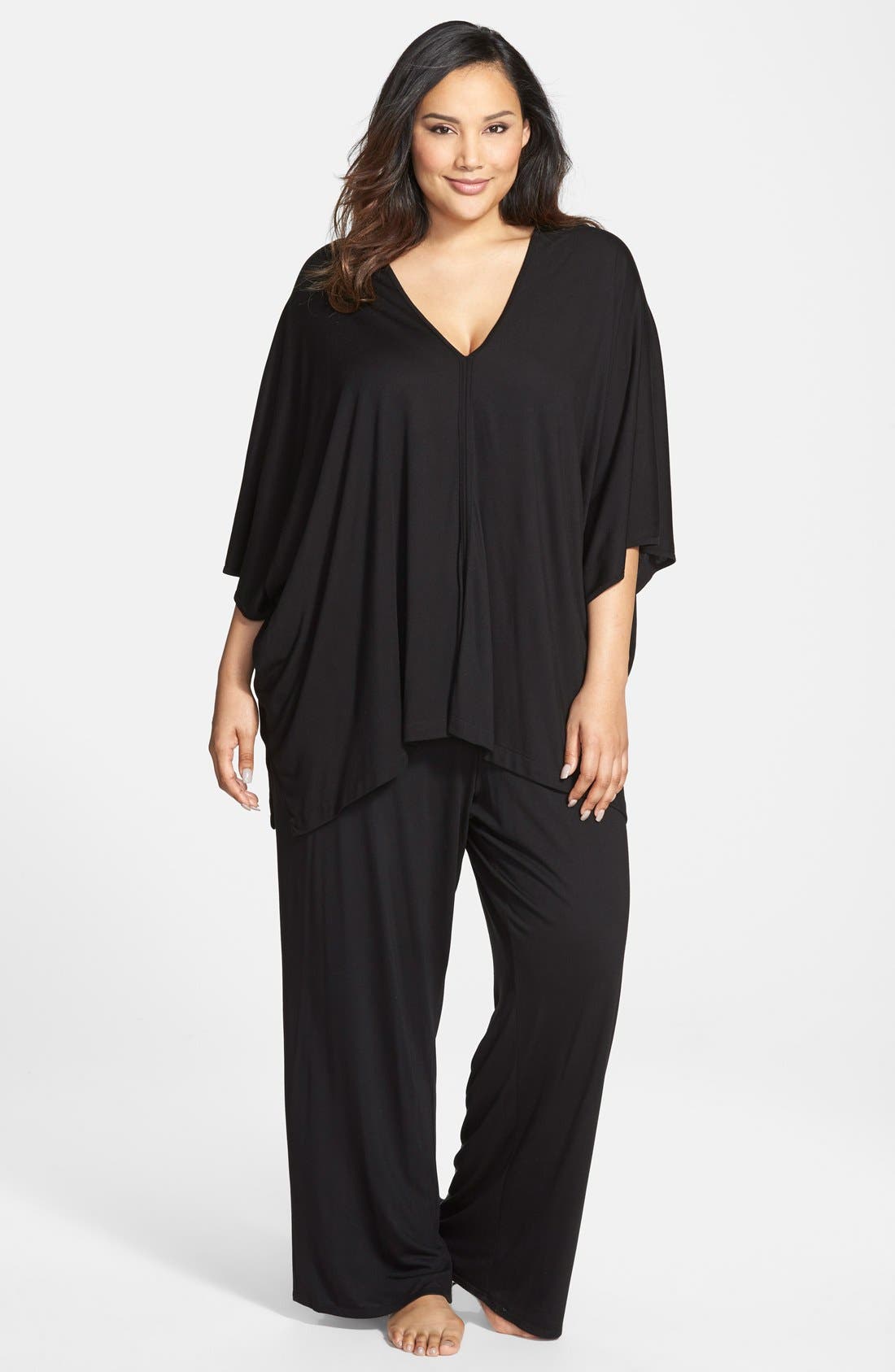 Natori 'ShangriLa' Jersey Tunic Pajamas (Plus Size) Nordstrom