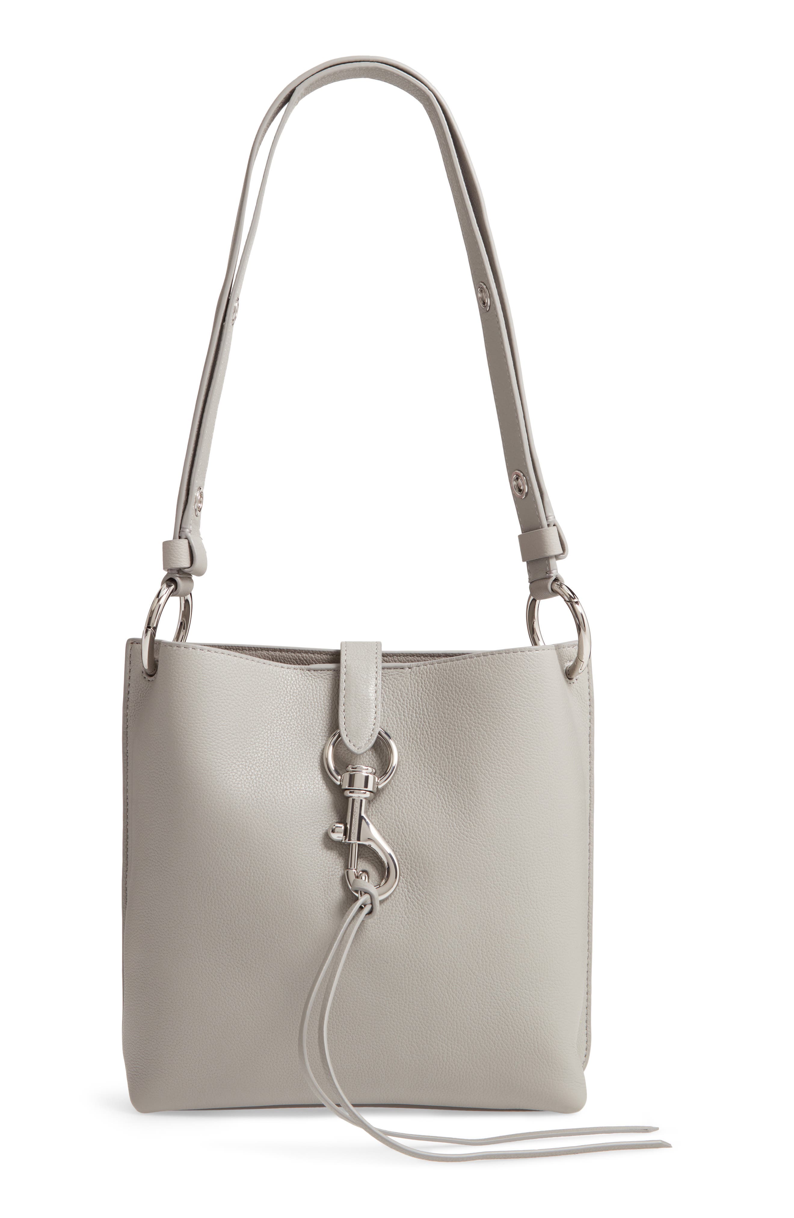 rebecca minkoff leather feed bag