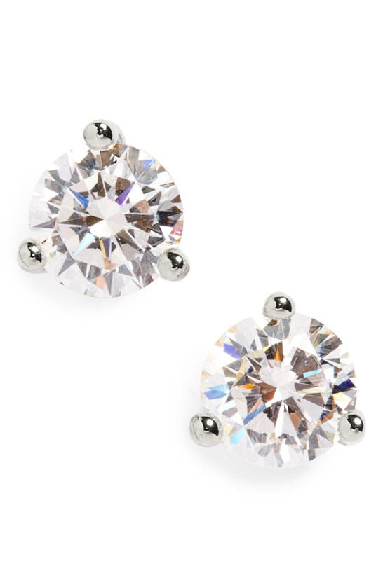 Shop Nordstrom Cubic Zirconia Stud Earrings In Platinum