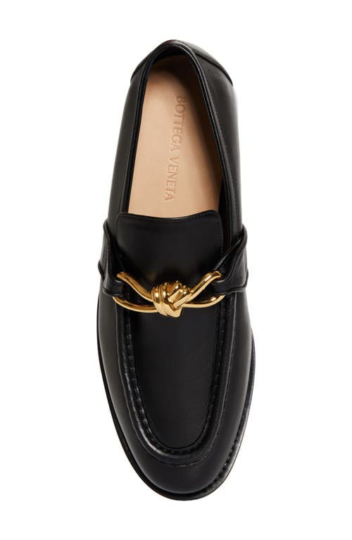 Shop Bottega Veneta Astaire Knot Bit Loafer In 1000 Black