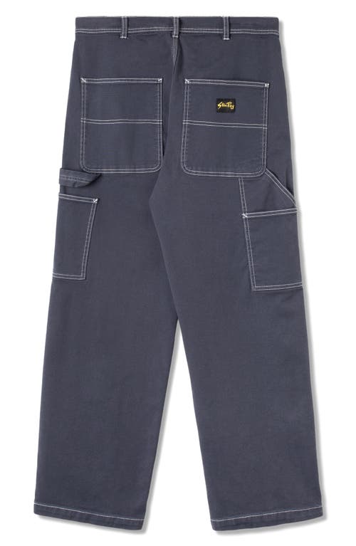 Shop Stan Ray Big Job Baggy Straight Leg Painter Pants In Navy Duck