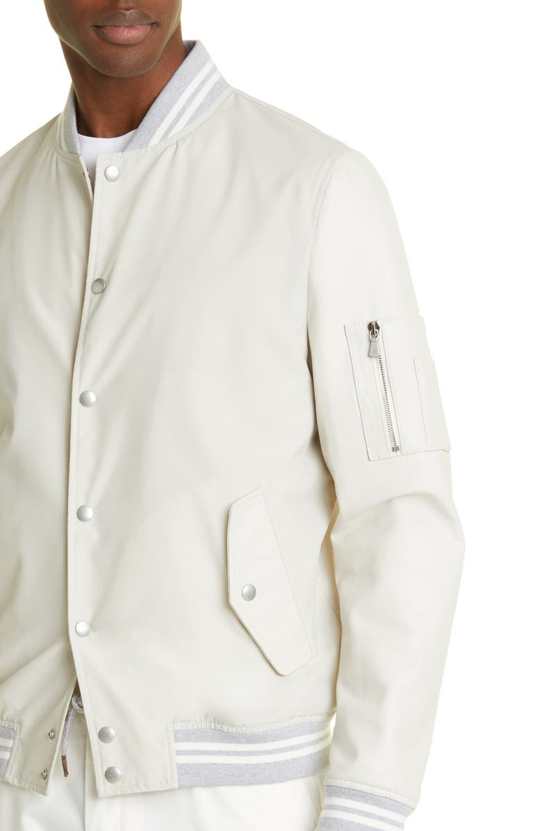 Eleventy Storm System® Waterproof Mixed Media Bomber Jacket Nordstrom