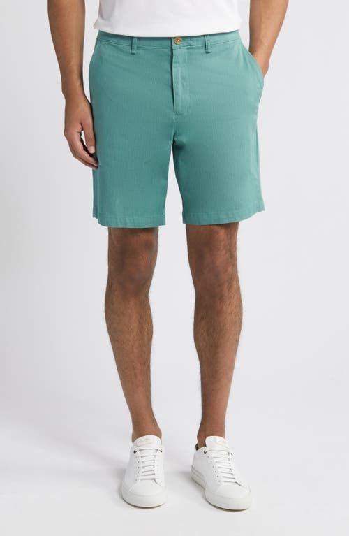 8-Inch Flat Front Stretch Chino Shorts in Antique Green