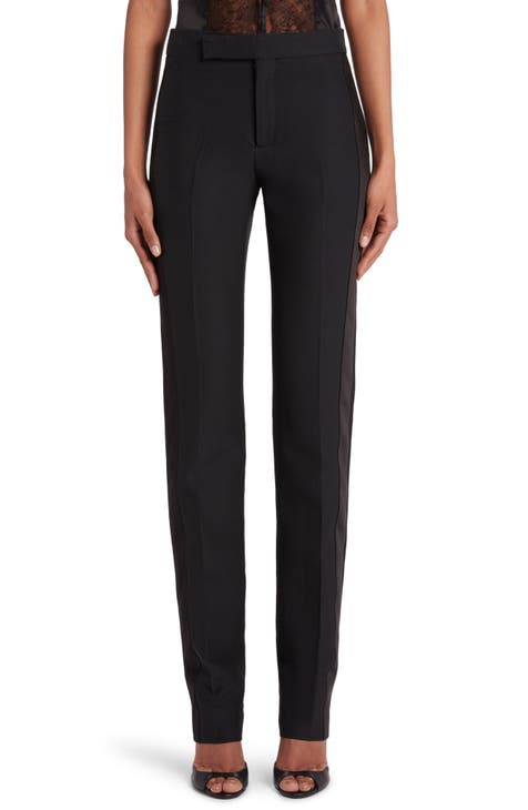 Buy Women Black Solid Regular Fit Parallel Trousers - Trousers for Women
