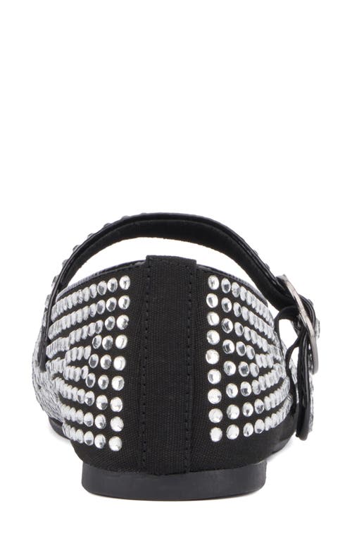 Olivia Miller Dawn Studded Mary Jane Flat In Black