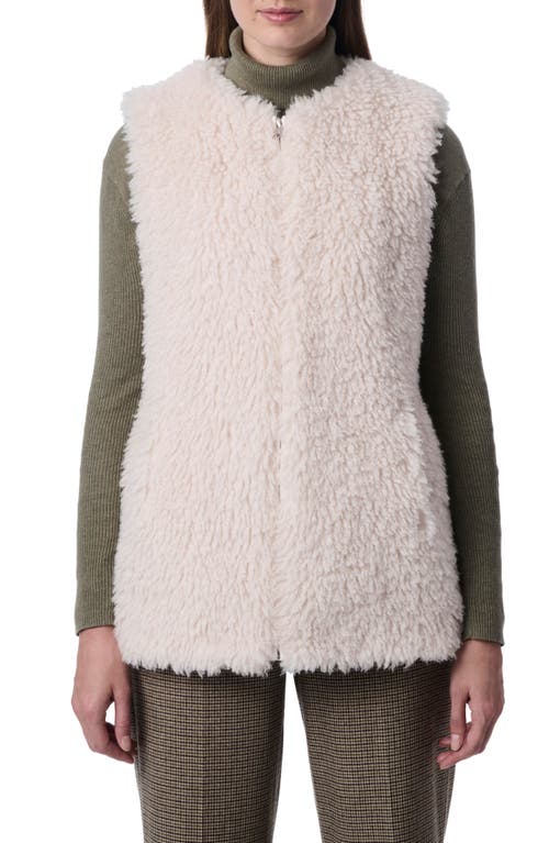 Bernardo Faux Shearling Vest in White 