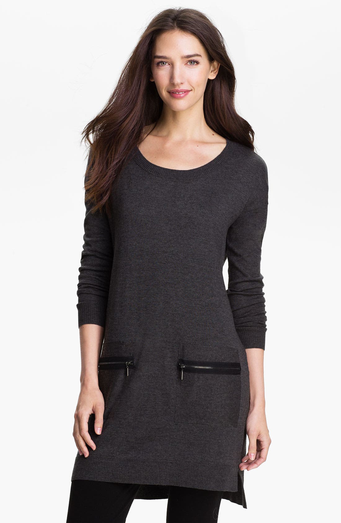 Kensie Zip Pocket Sweater Dress Nordstrom