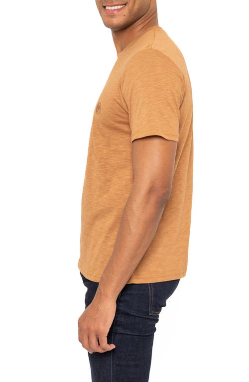 Vellapais Men's Solid Cotton Tee In Medium Brown