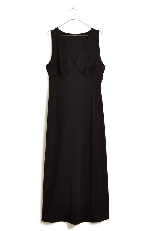 Madewell The Ariana Midi Dress In True Black