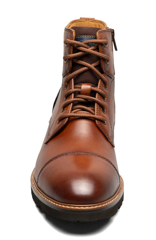 Shop Florsheim Renegade Cap Toe Boot In Cognac