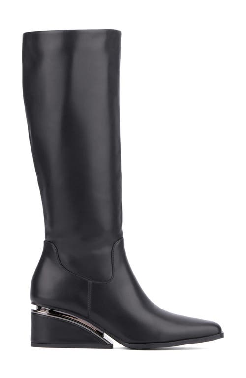 Torgeis Wedge Heel Tall Boot In Black