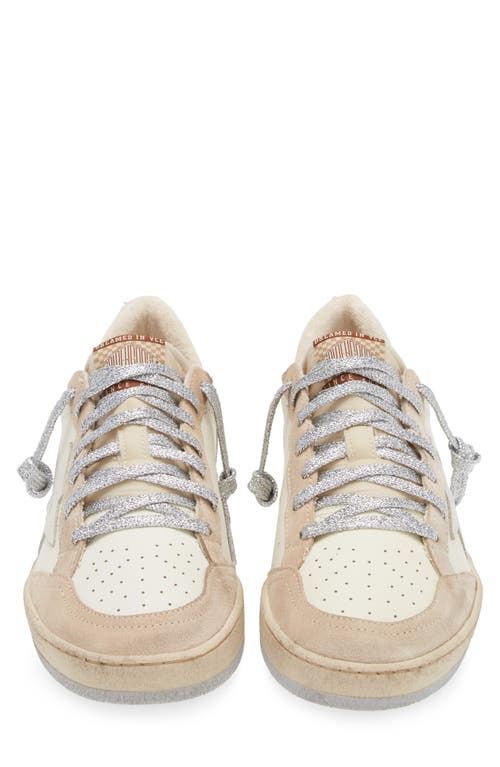 Shop Golden Goose Ball Star Low Top Sneaker In White/beige