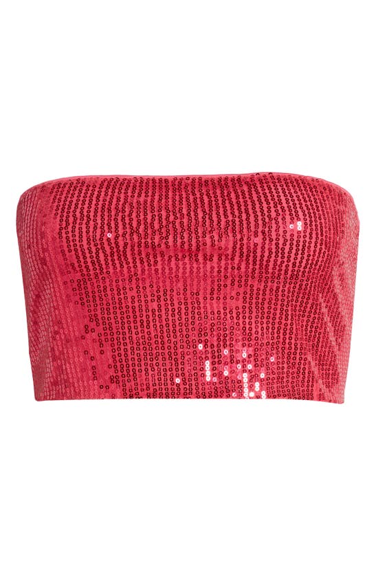 Amy Lynn Sequin Bandeau Top In Pink