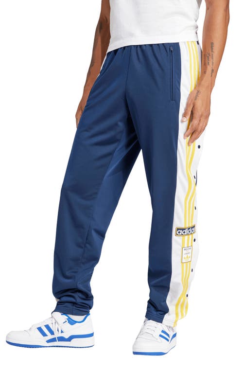 adidas Adicolor Classics Adibreak Recycled Polyester Track Pants in Night Indigo/Bold Gold/White at Nordstrom, Size Large