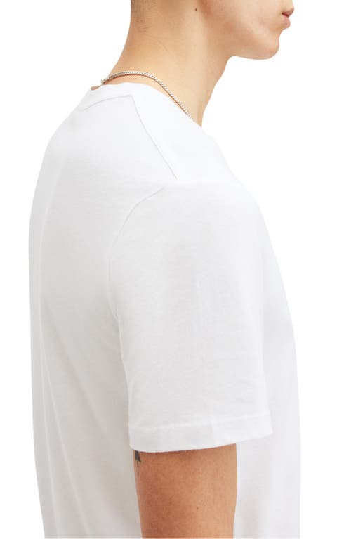 Allsaints Mens Opticwhite Tonic Crewneck Cotton-jersey T-shirt Xl In Optic White