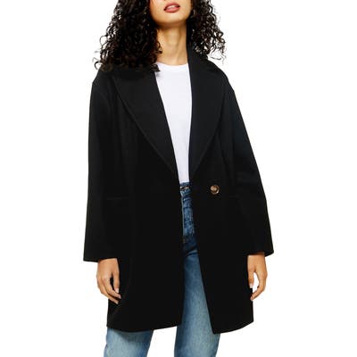 Petite Topshop Carly Coat, P US (fits like 6-8P) - Black