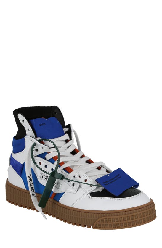 Shop Off-white 3.0 Off Court Leather Sneaker In White Blue