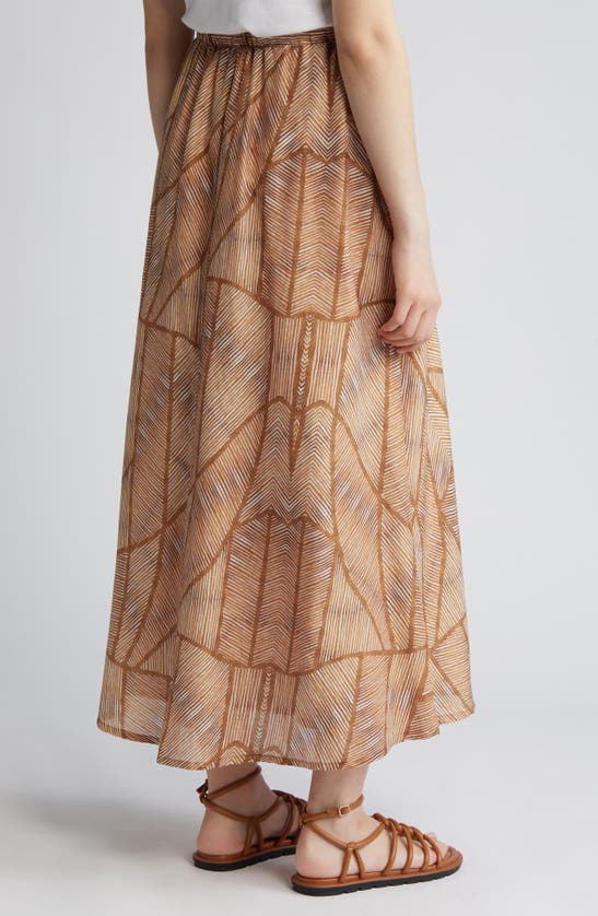 Shop Xirena Gable Print Maxi Skirt In Gold Geode