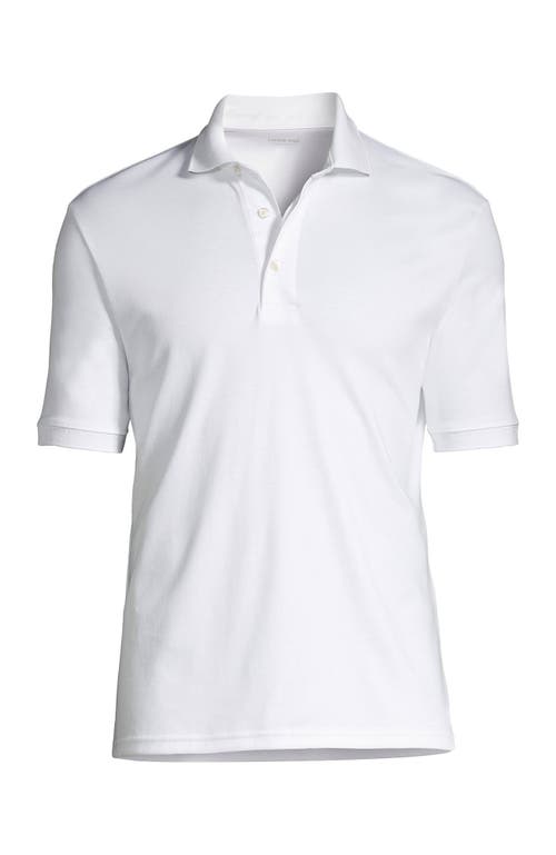 LANDS' END LANDS' END SHORT SLEEVE COTTON SUPIMA POLO SHIRT 