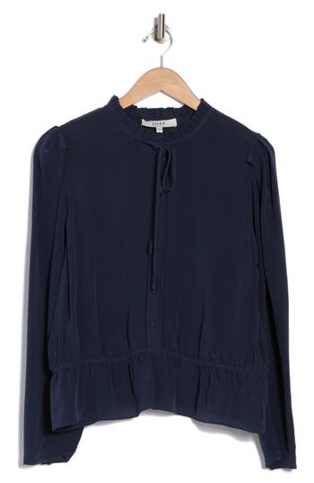 Joie Willow Long Sleeve Top In Navy Blazer