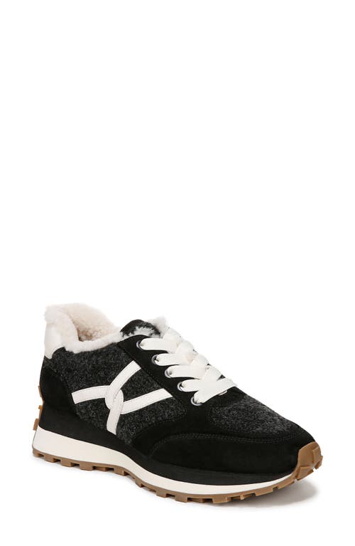 Shop Veronica Beard Valentina Genuine Shearling Lined Sneaker In Black