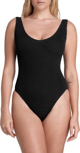 Just Add Water White Ribbed One-Shoulder Side-Tie Swimsuit