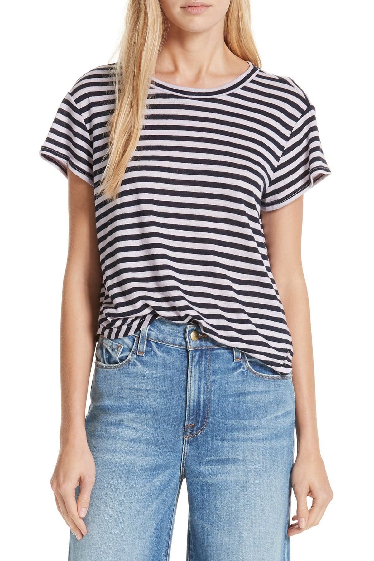 FRAME Stripe Classic Crew Neck TShirt Nordstrom Rack