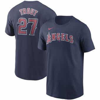 Men's Los Angeles Angels Mike Trout Nike White Home Replica Player Name Jersey