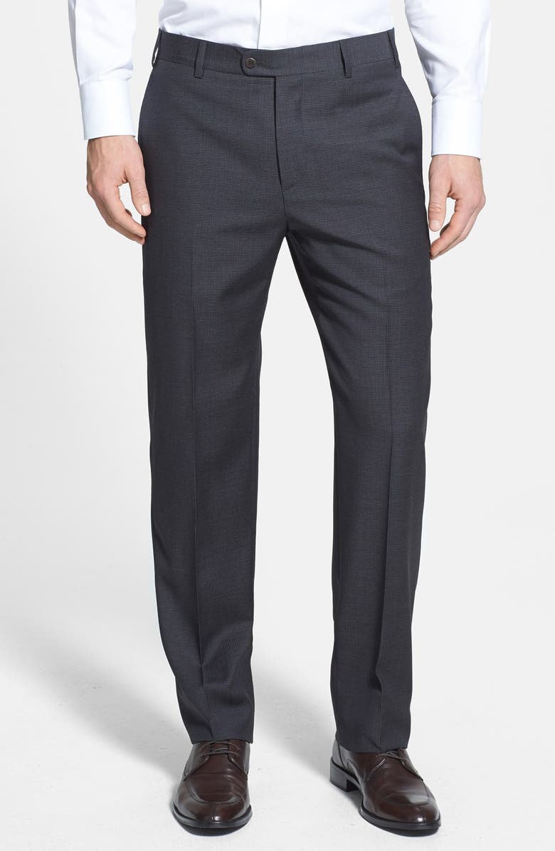 Zanella 'Todd' Flat Front Wool Trousers | Nordstrom