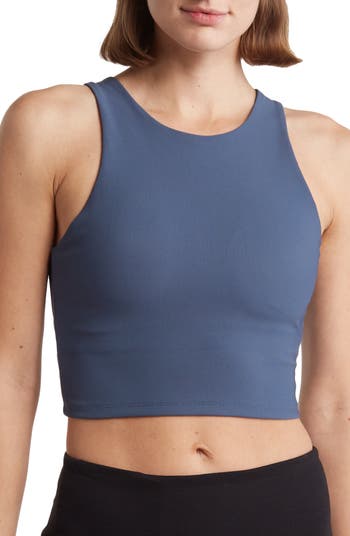 Kyodan Women's Ribbed Mock Neck Bra Top in Blue Blue X-Small : Kyodan:  : Clothing, Shoes & Accessories