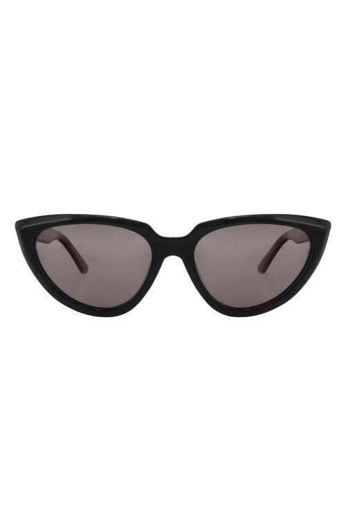 The Paloma Polarized Cat Eye Sunglasses in Black-Jet